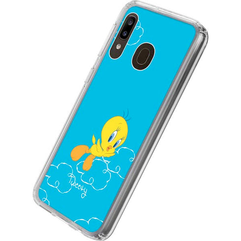 Looney Tunes Tweety Bird Flying Galaxy A20 Clear Case